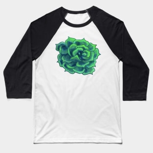 Cute Watercolor Digital Succulent Plant Sticker Baseball T-Shirt